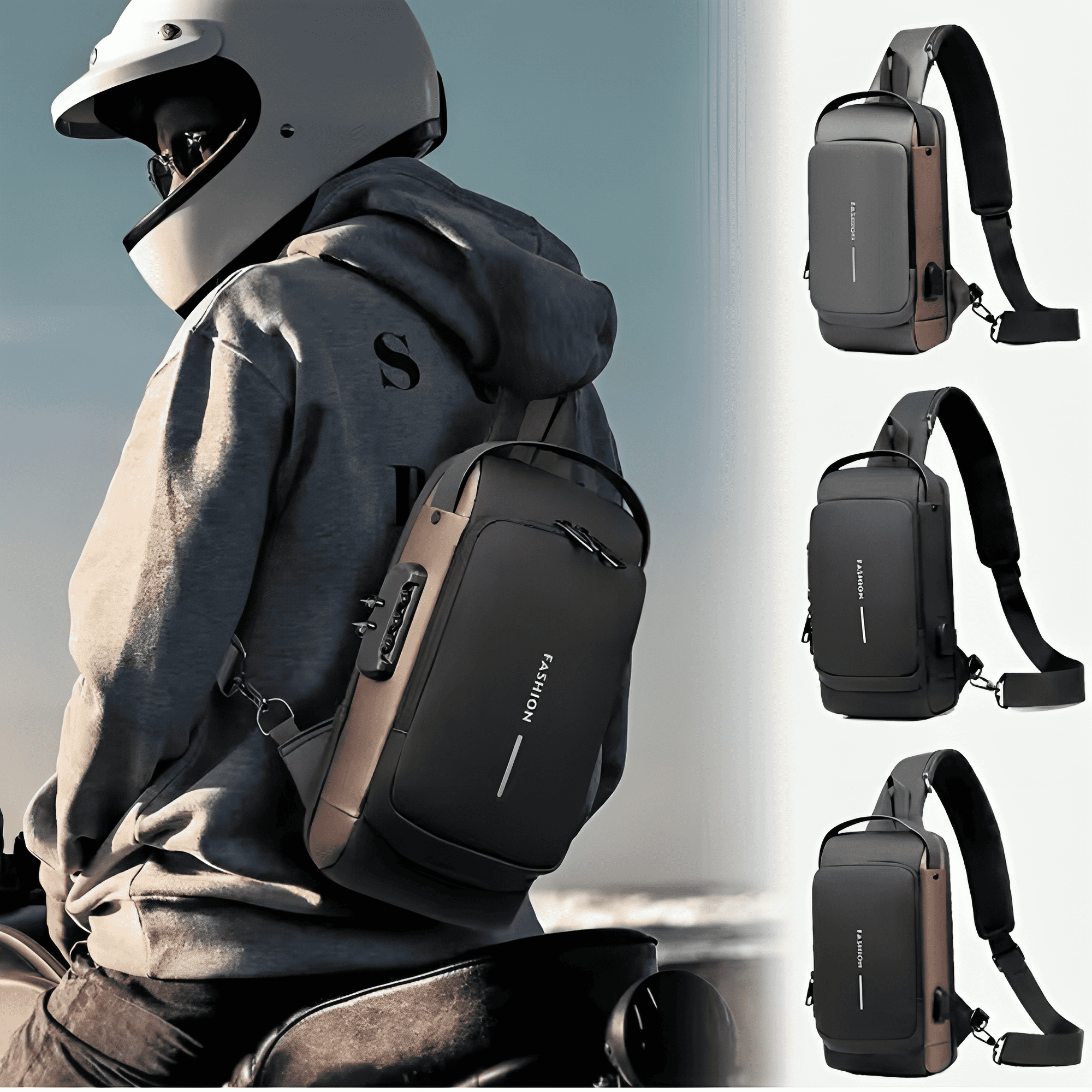 ⚠️ Bolso Antirrobo Impermeable – Protege tu celular y dinero