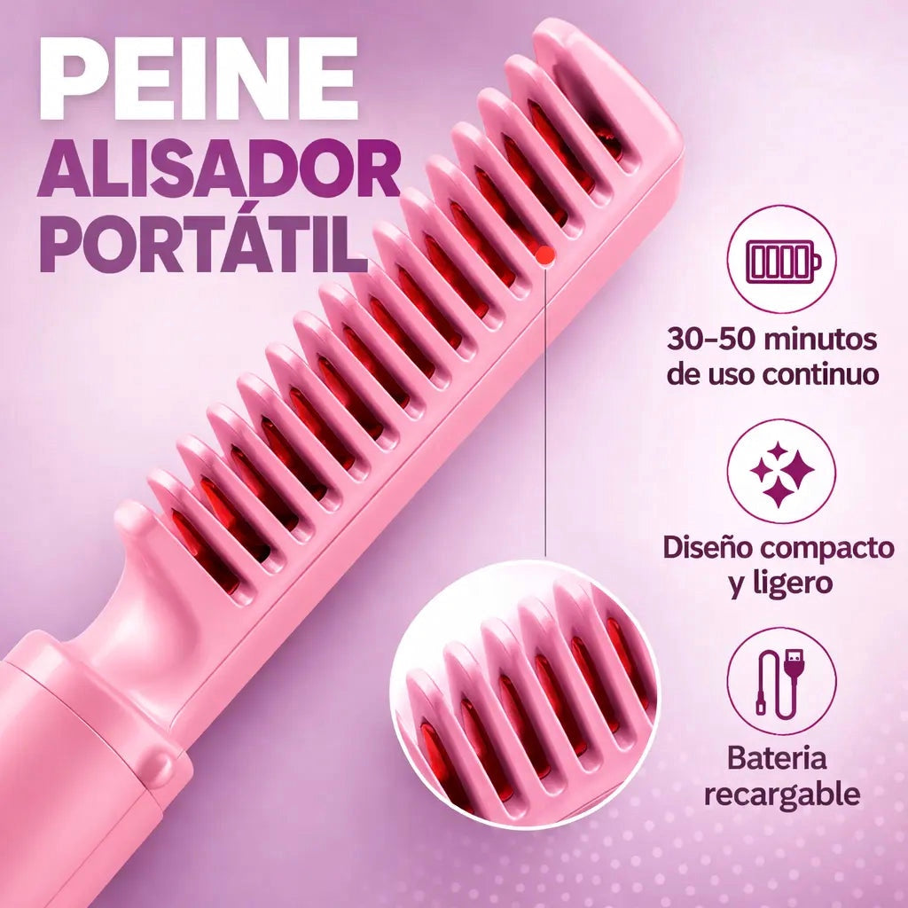 Peine Alisador Portatil Recargable⚡